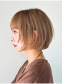 ハイトーンフェイスレイヤーボブ内巻き顎ラインボブ【自由が丘】