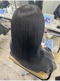 ダークグレージュメルティカラーフェミニンロングブリーチ所沢