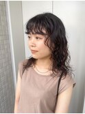 【misa】ミディアムウェーブパーマ／横浜パーマ