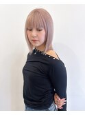 sheer pink / full bang