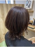 外ハネウルフレイヤーカット×うる艶カラー【カミケンネクスト】