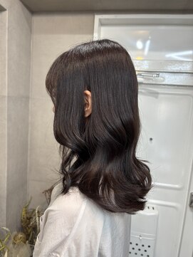 ファビ 渋谷(Fab) くびれヘア/暗めカラー/アプリコットオレンジ/縮毛矯正