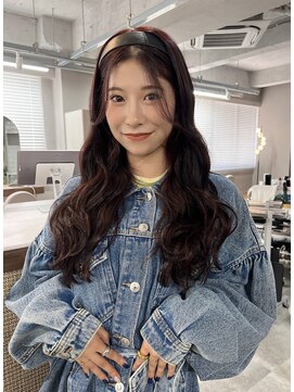 ボタン ハカタ(VOTAN hakata) 【前田七音】ワインレッド/レイヤーカット/かきあげバング