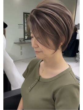 リーフ 王寺店(LEAF≠) 白髪ぼかし×ベージュカラー