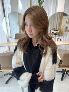 レーン(lane) ブリーチなしダブルカラー秋ベージュ