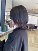 レイヤーカット/インナーカラー/グレージュ/パープル