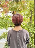 秋映えカラー×大人ショート