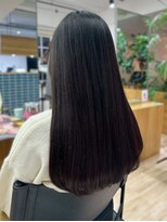 オーシャン(Ocean)&nbsp;ロング 髪質改善ストレート アッシュブラック 黒髪 20代 艶髪