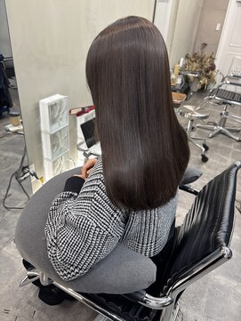 ファビ 渋谷(Fab) くびれヘア/暗めカラー/アプリコットオレンジ/縮毛矯正