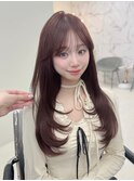 10代20代30代前髪あり/ハッシュカット/ロングレイヤー/顔まわり