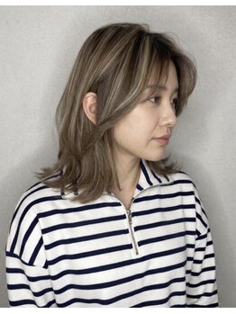 アンプヘアー 六地蔵店(unpeu hair)の写真/白髪を生かすデザインカラーが豊富★白髪ぼかしハイライトで、若々しく華やかな印象に◎