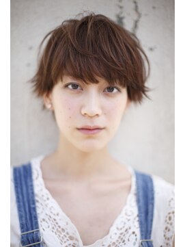 ブーケ(BOUQUET) 抜け感ハイライト２wayショート シースルーウェット　ラフカール