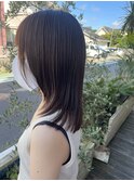 レイヤーカット×アッシュベージュ