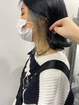 グラム 安城桜井店(gram) イヤリングカラー_切りっぱなし_ワンレン_暗髪_髪質改善_U24_38