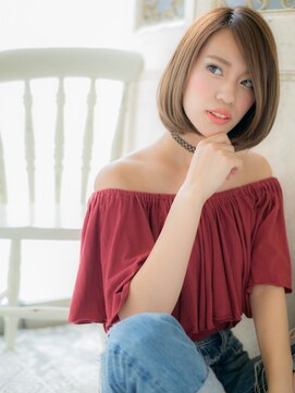 モッズ ヘア 福岡姪浜店(mod's hair) *mod's姪浜/外国人風逆グラデーションカラー前下がり金髪ボブg