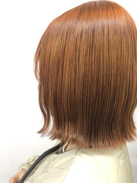 フレンズ 環状通東店(friend's) ハイトーンオレンジ ボブ 1