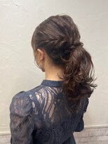 結婚式   ボリューム ポニーテール   パーティセット   エジリ