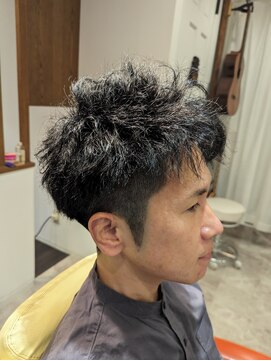 ヴィシュヌヘアー Visnu Hair メンズショートツイストピンカールパーマ