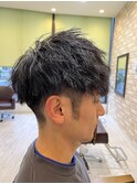 ツイストパーマ/ツーブロックマッシュ