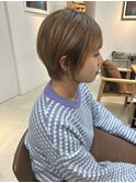 切りっぱなしボブ/エアリーロング/美髪/ピンクブラウン/ 表参道