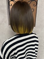 ルノン フィージュ(LUNON fieju)&nbsp;シアーベージュ×イエローカラー インナーカラー/ブリーチ