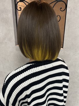 ルノン フィージュ(LUNON fieju) シアーベージュ×イエローカラー インナーカラー/ブリーチ