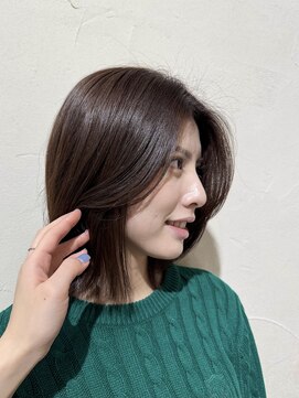 リサヘアーデザイン(RISA HAIR DESIGN) 天神／大名／赤坂　ココアカラー／切りっぱなしボブ