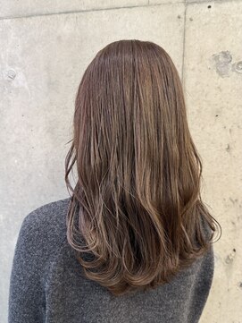 ソロ(soLo) おとな可愛い☆セミロングベージュカット カラー