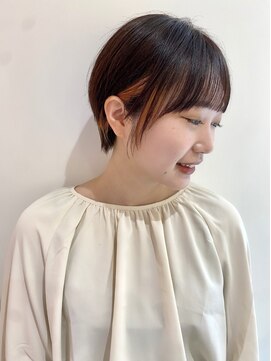 ニューヨークニューヨーク 阪急高槻店(NYNY) 丸みショートボブインナーカラーケアブリーチピンクベージュ