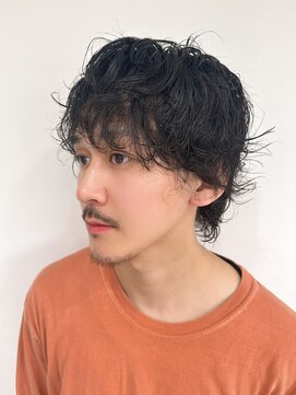 ナンバーヘア(number hair) ウルフカット　メンズパーマ