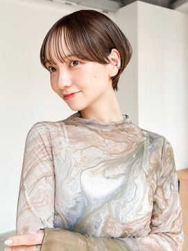 アイティーバイアルバム 八王子店(IT by ALBUM) 前髪カットミルクティーショートオリーブベージュ_30316