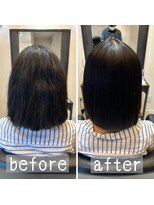 グロス(gloss)&nbsp;【箕面豊中池田】髪質改善縮毛矯正ビフォーアフター