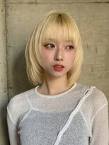 メゾンアクア 表参道(Maison ACQUA) 切りっぱなしボブナチュラルボブミディアム前髪縮毛矯正表参道