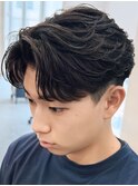 奈良men'sフェザーパーマフェザーショート