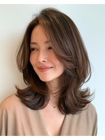 アイビー(ivy) 大人レイヤーミディアムナチュラルブラウン