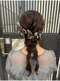 ヘアアレンジ/編みおろし×ツイン