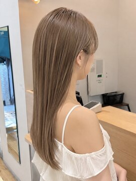 ノア 三宮店(NOA) 【NOA】透明感ハイライト艶ベージュロング大人ナチュラルカラー