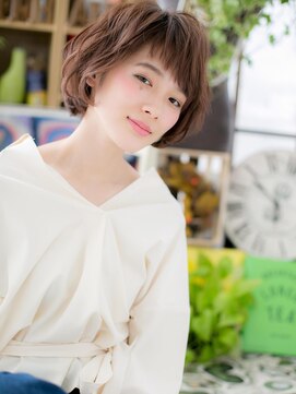 カバーヘア ブリス 上尾西口店(COVER HAIR bliss) *bliss上尾*ふわくしゅ☆くせ毛風アシンメトリーボブa