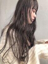 ヌイ 横浜(nui)&nbsp;ラベンダーグレー_毛先パーマことりベージュウォーターフォール