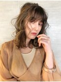 ソフトウルフレイヤーカット_スリークボブ厚めバング_36901