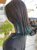 アンアロール(an aRoiR)&nbsp;インナーグリーン　ぱつんとボブ