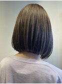 透明感ニュアンスカラーの前下がりボブstyle◇グレージュ