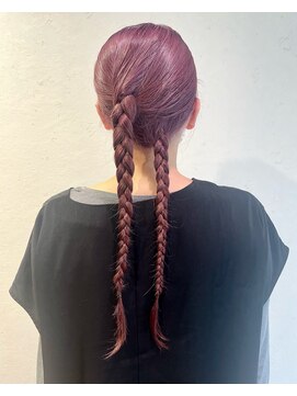 エヌプラス(N+) 黒髪グラデヘアーオリーブグレー小顔に見せるヘアココアベージュ