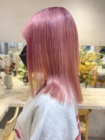 サンク 原宿 表参道(cinq)&nbsp;ダブルカラーピンクベージュカラーケアブリーチインナーカラー