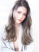 ルーヴル 西宮北口(Louvre)&nbsp;ハイライト・グレーベージュ・ かきあげバング・ロング