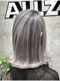 バレイヤージュホワイトグレーダブルカラーハイトーンケアカラー