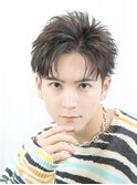 リバース短髪メンズショート刈り上げアップバング