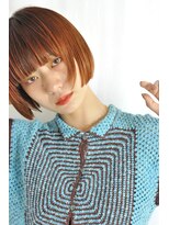 トリッカ シブヤ(TRICCA SHIBUYA)&nbsp;暖色/オレンジブラウン/ボブ/10代/20代/30代/パツっと/ころっと