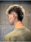 1886渋谷メンズカットハイトーンカラーバーバーフェードカット