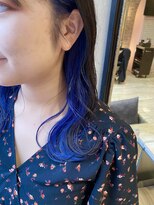 トリコ 梅田茶屋町店(trico) 鮮やかなブルーが可愛いインナーカラー